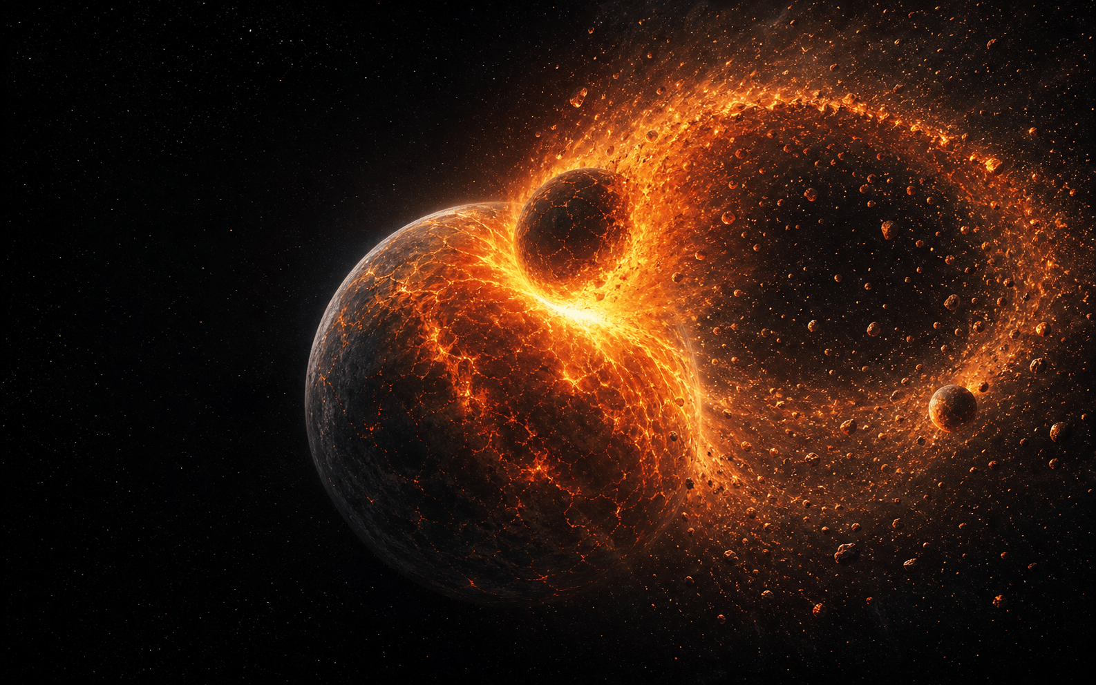 Formation de la Terre primitive dans un enfer de lave