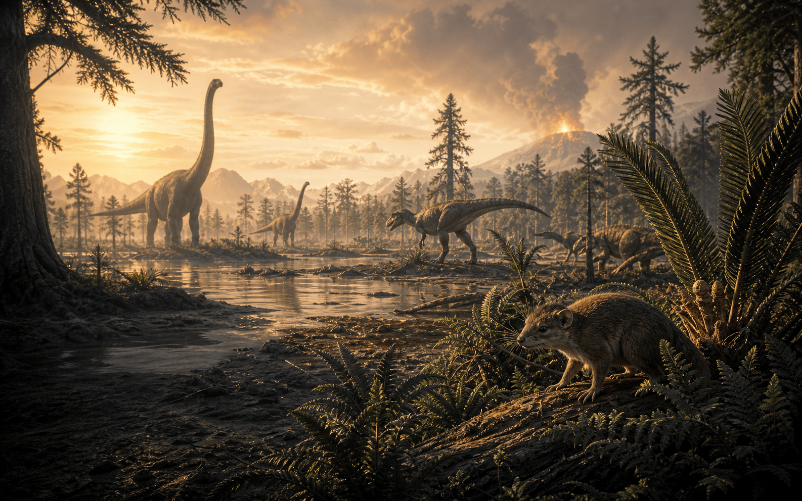 L'ère des dinosaures et des premiers mammifères