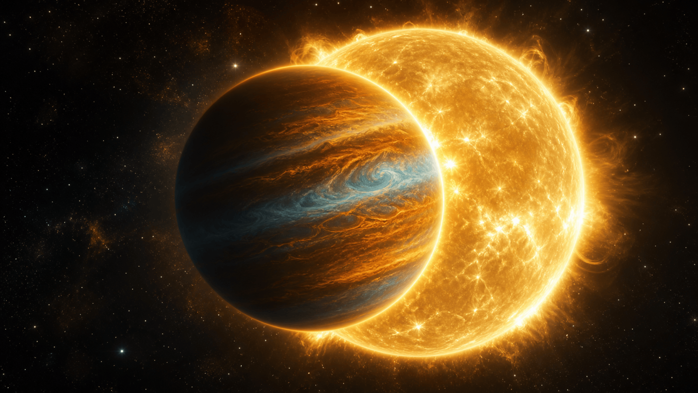 Une exoplanète Jupiter chaud en transit devant son étoile