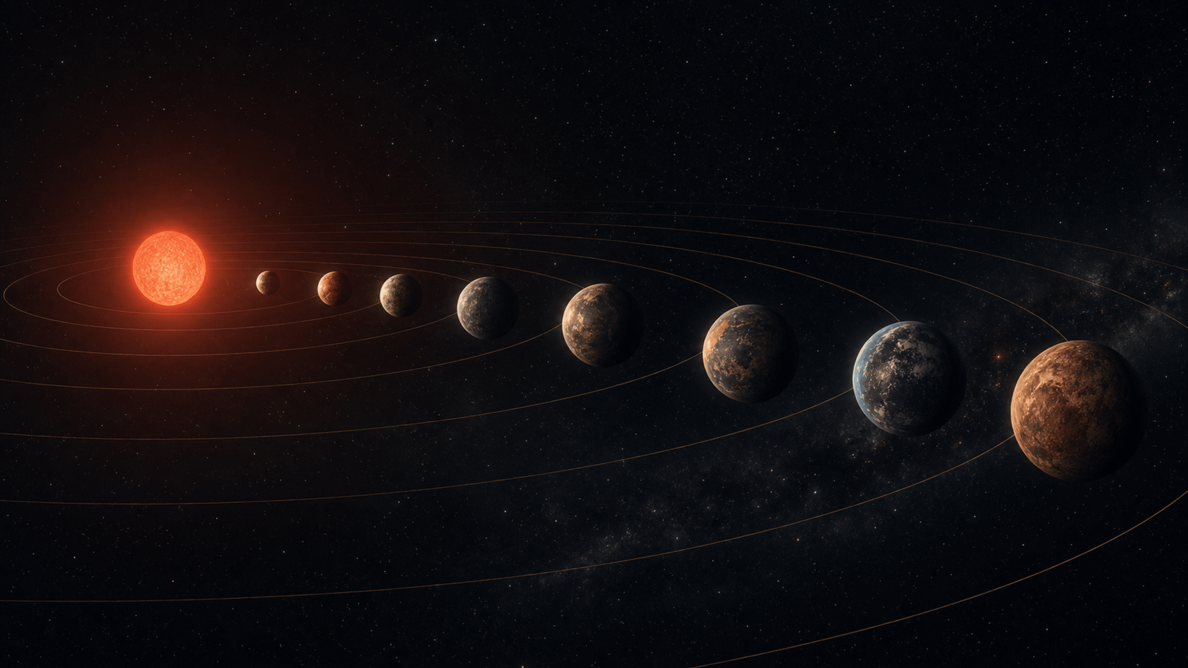 Le système TRAPPIST-1 : une naine rouge et ses sept planètes telluriques
