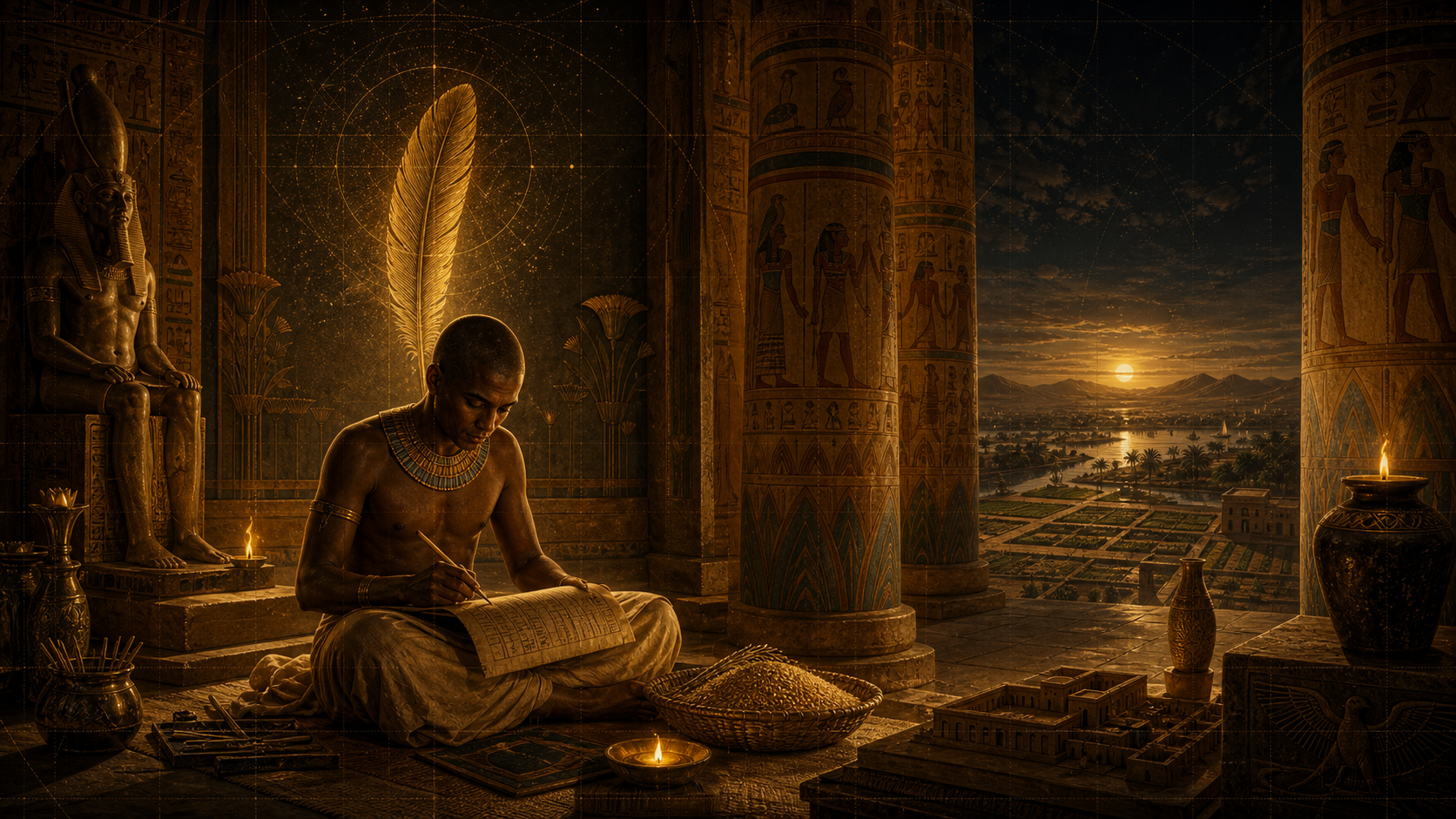 La Maât, l'ordre cosmique égyptien : le scribe, le temple et le Nil
